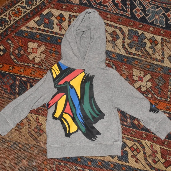 Stella McCartney Kids Soft Gray Hooded Sweatshirt Size 2 - Picture 2 of 7